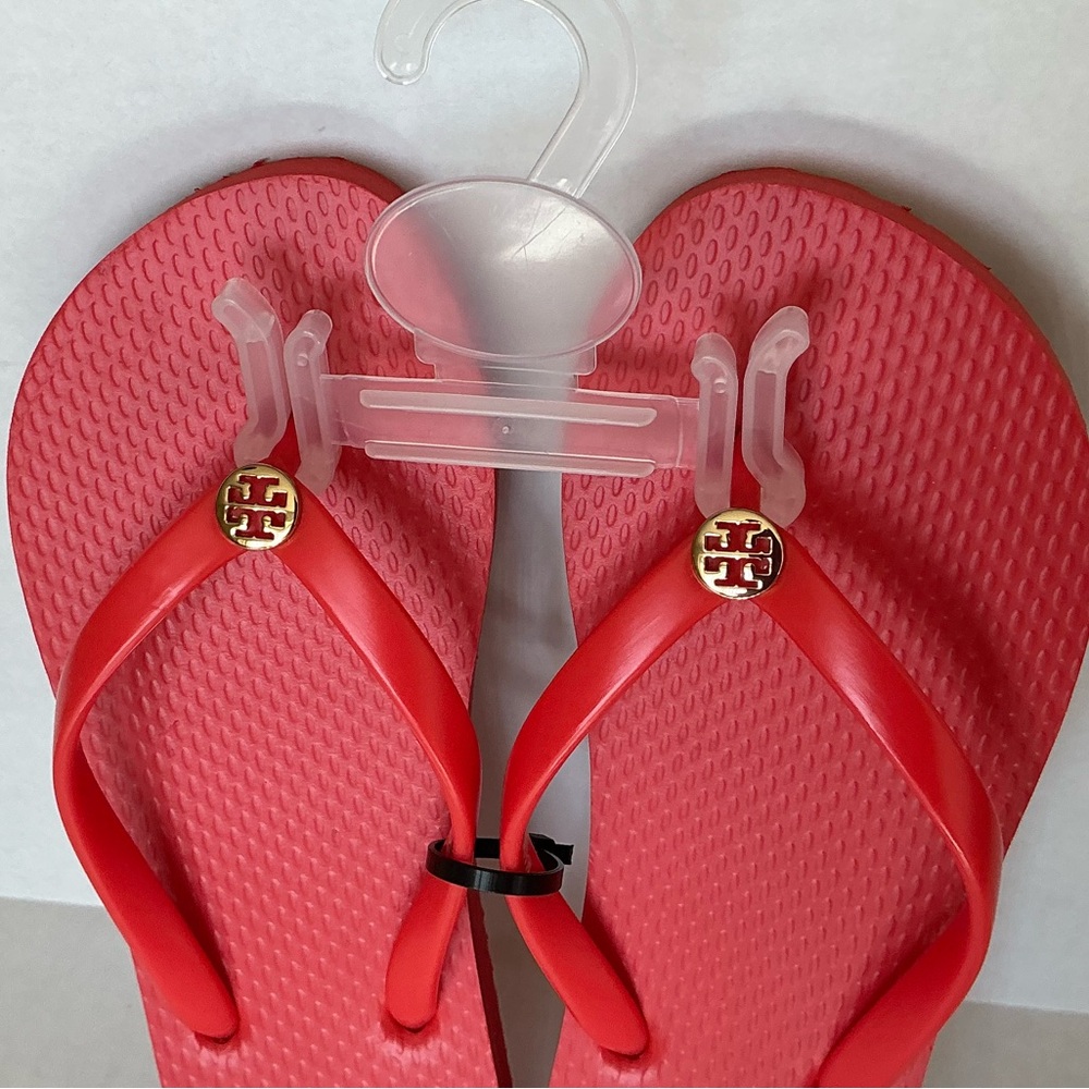 Tory Burch Thin Flip Flop in Poppy Orange - Picture 3 of 8